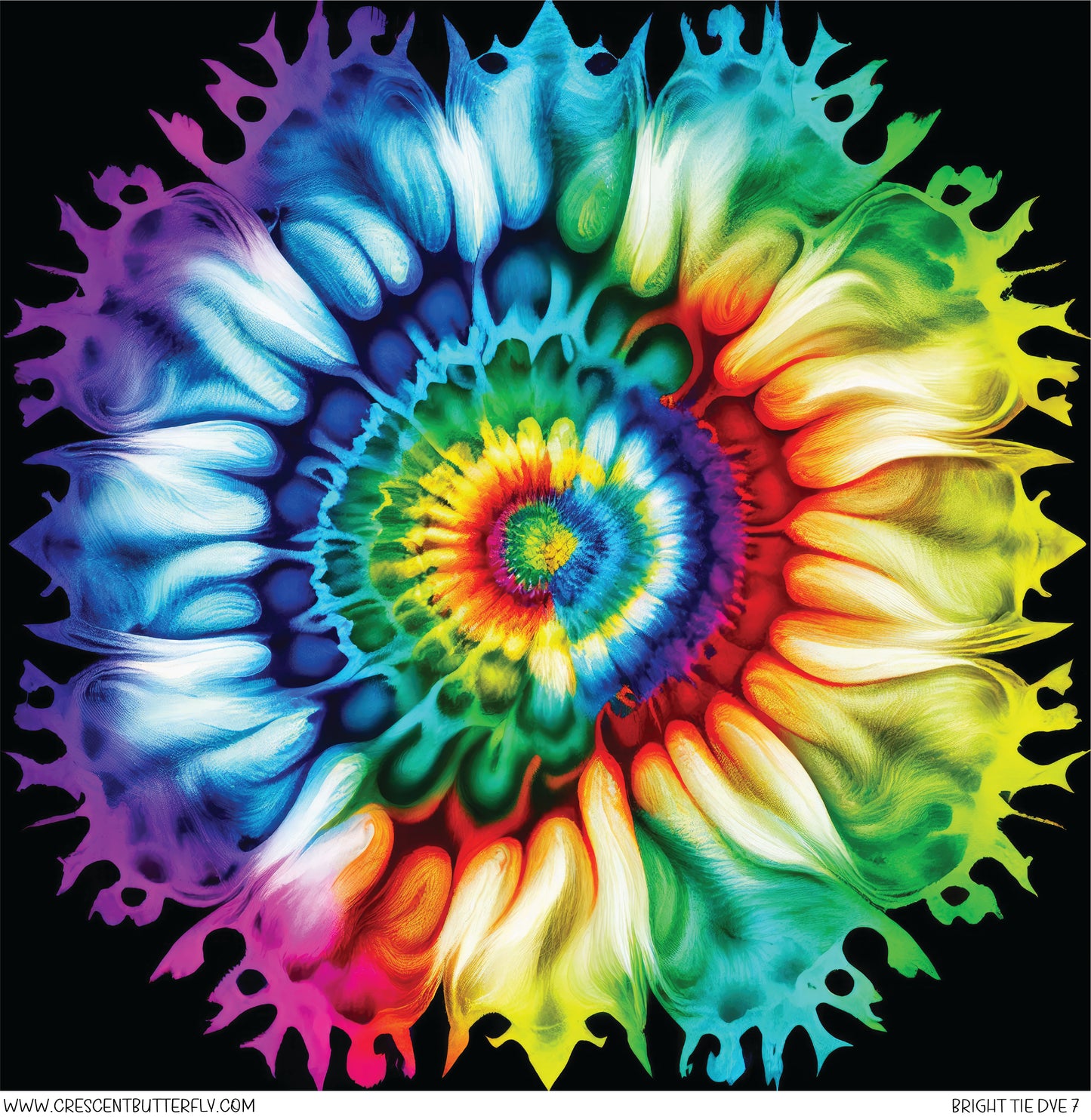 Bright Tie Dye 7 Printed Vinyl Sheet/Wrap