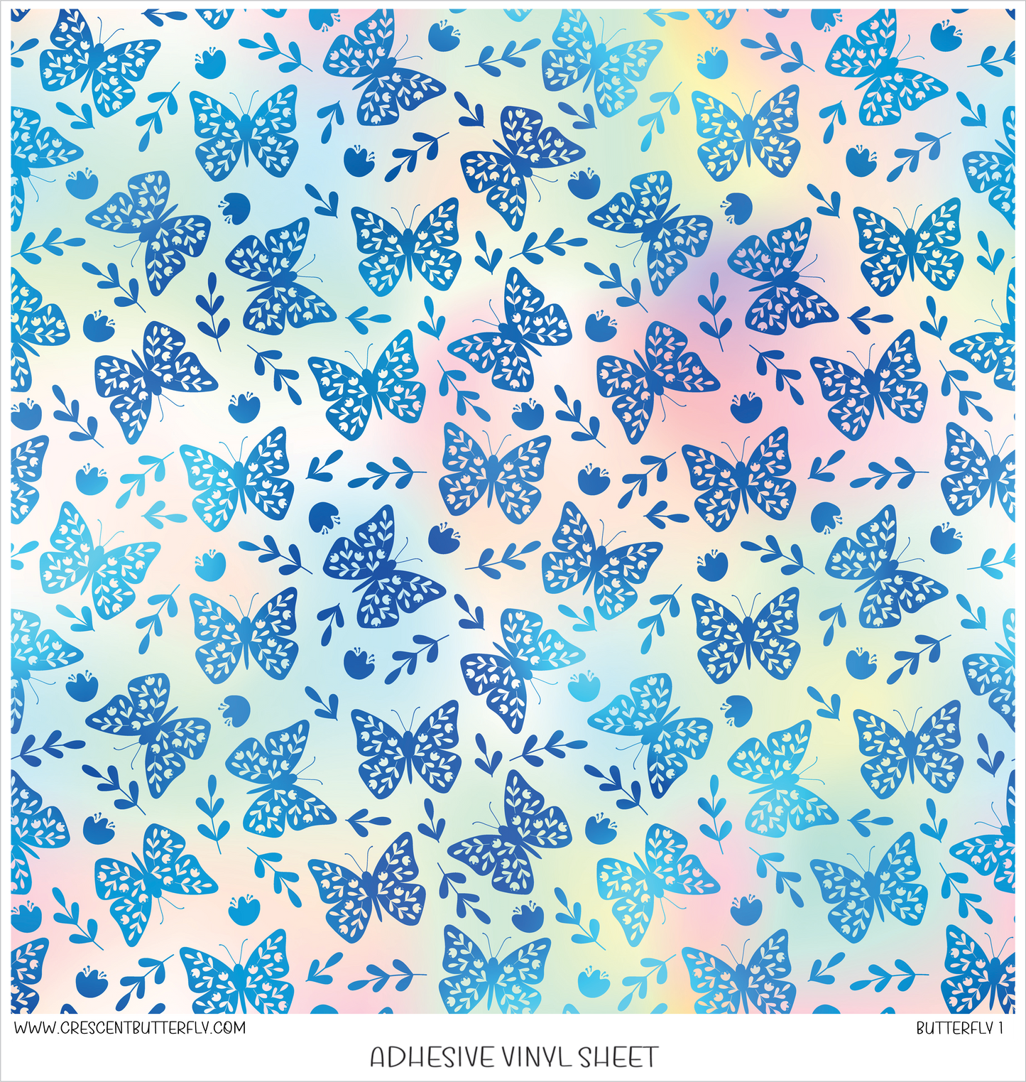 Butterfly 1 Printed Vinyl Sheet