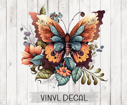 Butterfly Floral 4 Decal