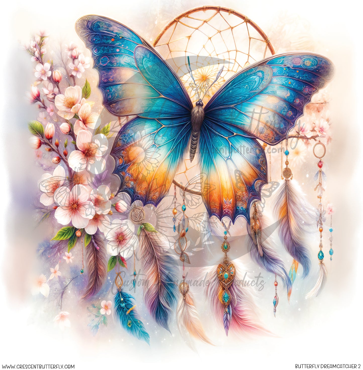 Butterfly Dreamcatcher 2 Printed Vinyl Sheet/Wrap