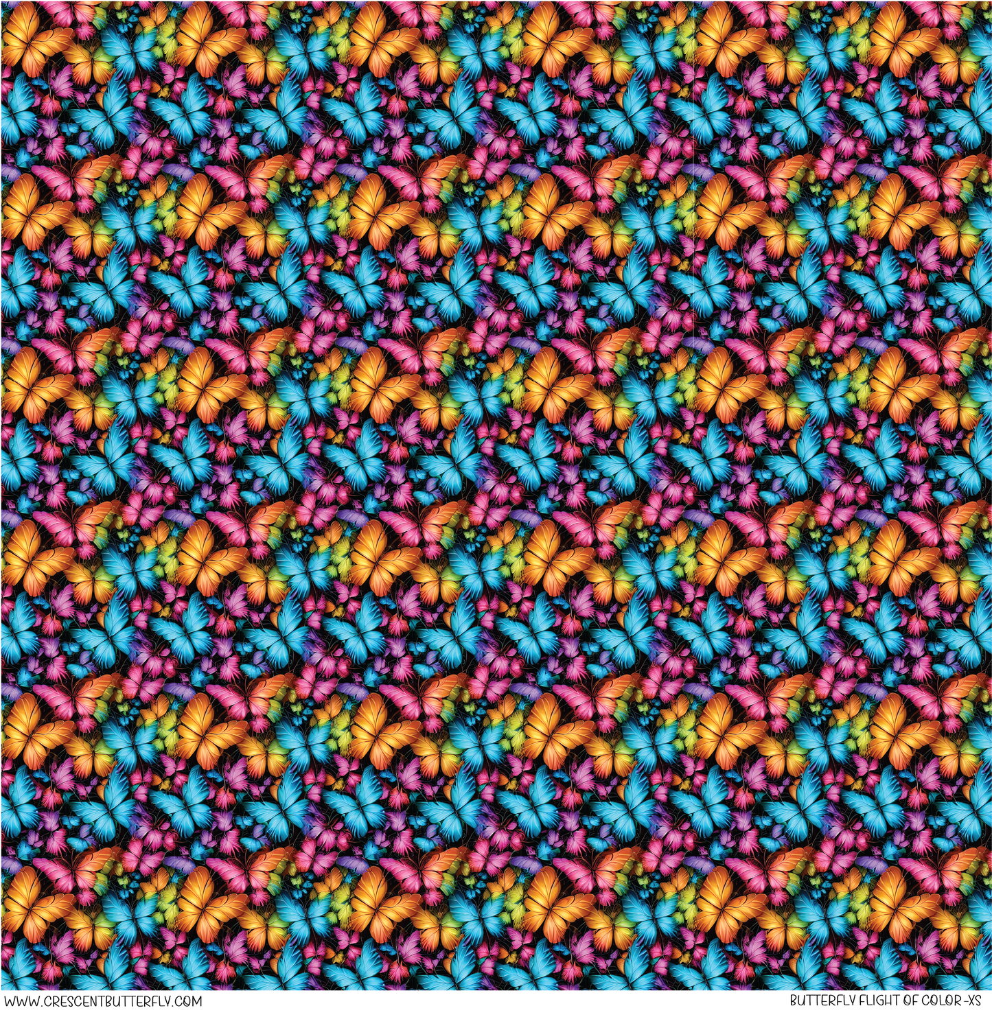 Butterfly Flight of Color XS Pattern Vinyl Sheet/Wrap