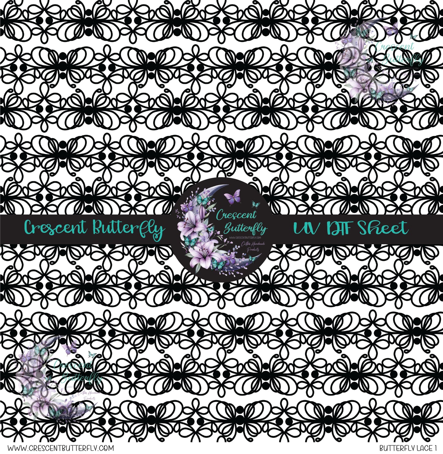 Butterfly Lace 1 10x10 UV DTF Sheet