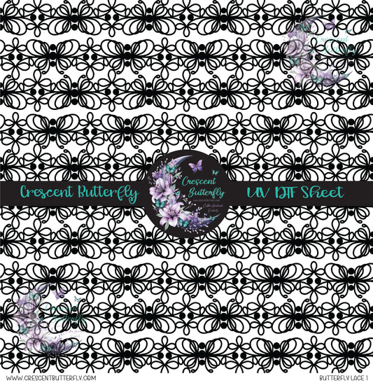 Butterfly Lace 1 10x10 UV DTF Sheet