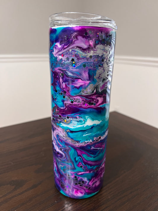 Wild Flower Fields Handmade Custom Epoxy Tumbler