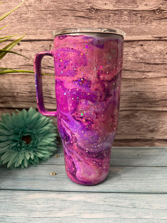 Purple Craze Handmade Custom Epoxy Tumbler