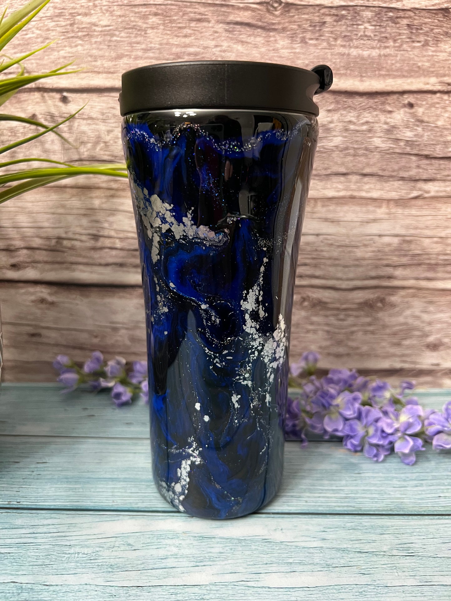 Midnight Blues Handmade Custom Epoxy Tumbler