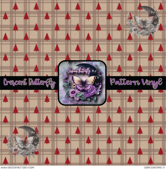 Cabin Christmas 10 Printed Vinyl Sheet/Wrap