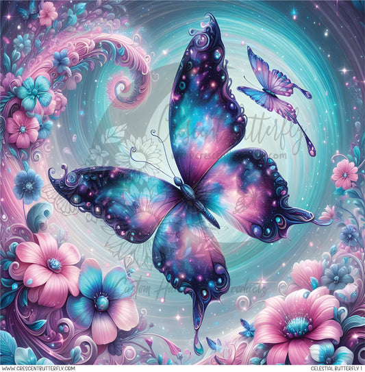 Celestial Butterfly 1 Printed Vinyl Sheet/Wrap