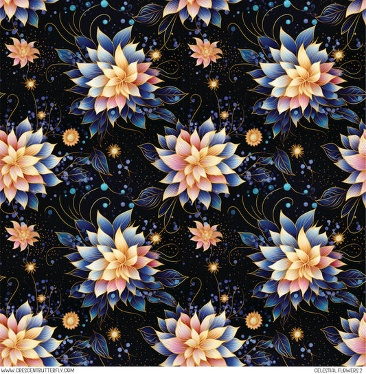 Celestial Flowers 2 Printed Vinyl Sheet/Wrap