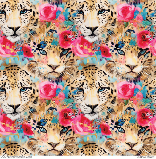 Cheetah Boho 13 Printed Vinyl Sheet/Wrap