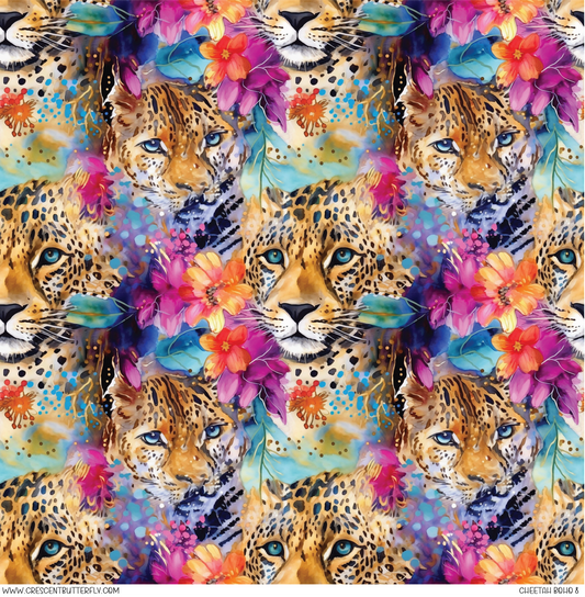 Cheetah Boho 8 Printed Vinyl Sheet/Wrap