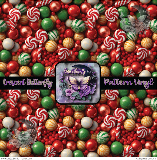 Christmas Candy 1 Printed Vinyl Sheet/Wrap