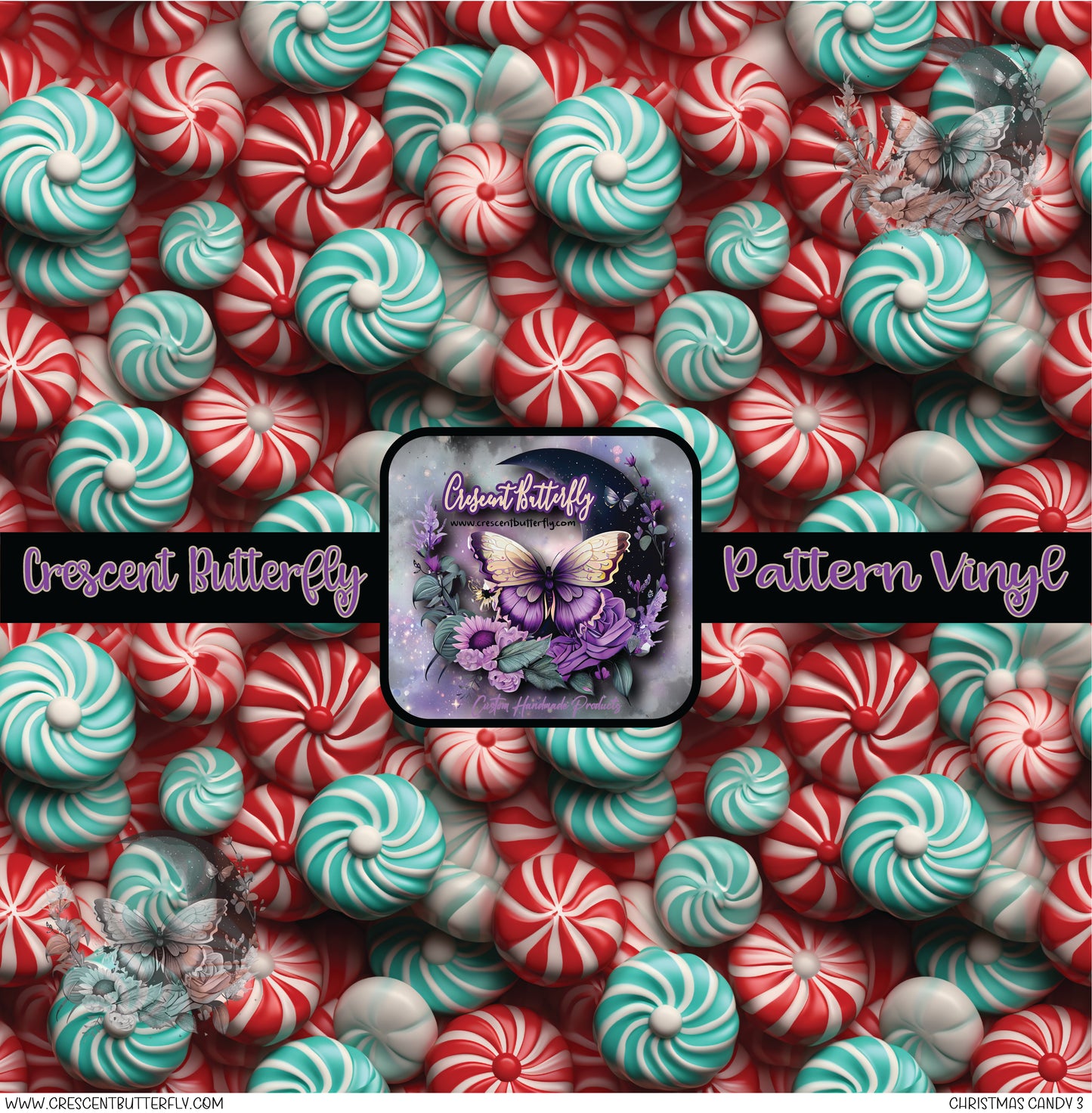 Christmas Candy 3 Printed Vinyl Sheet/Wrap