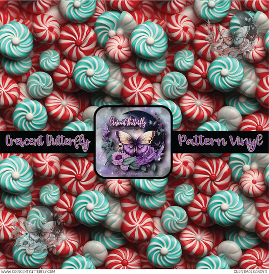 Christmas Candy 3 Printed Vinyl Sheet/Wrap