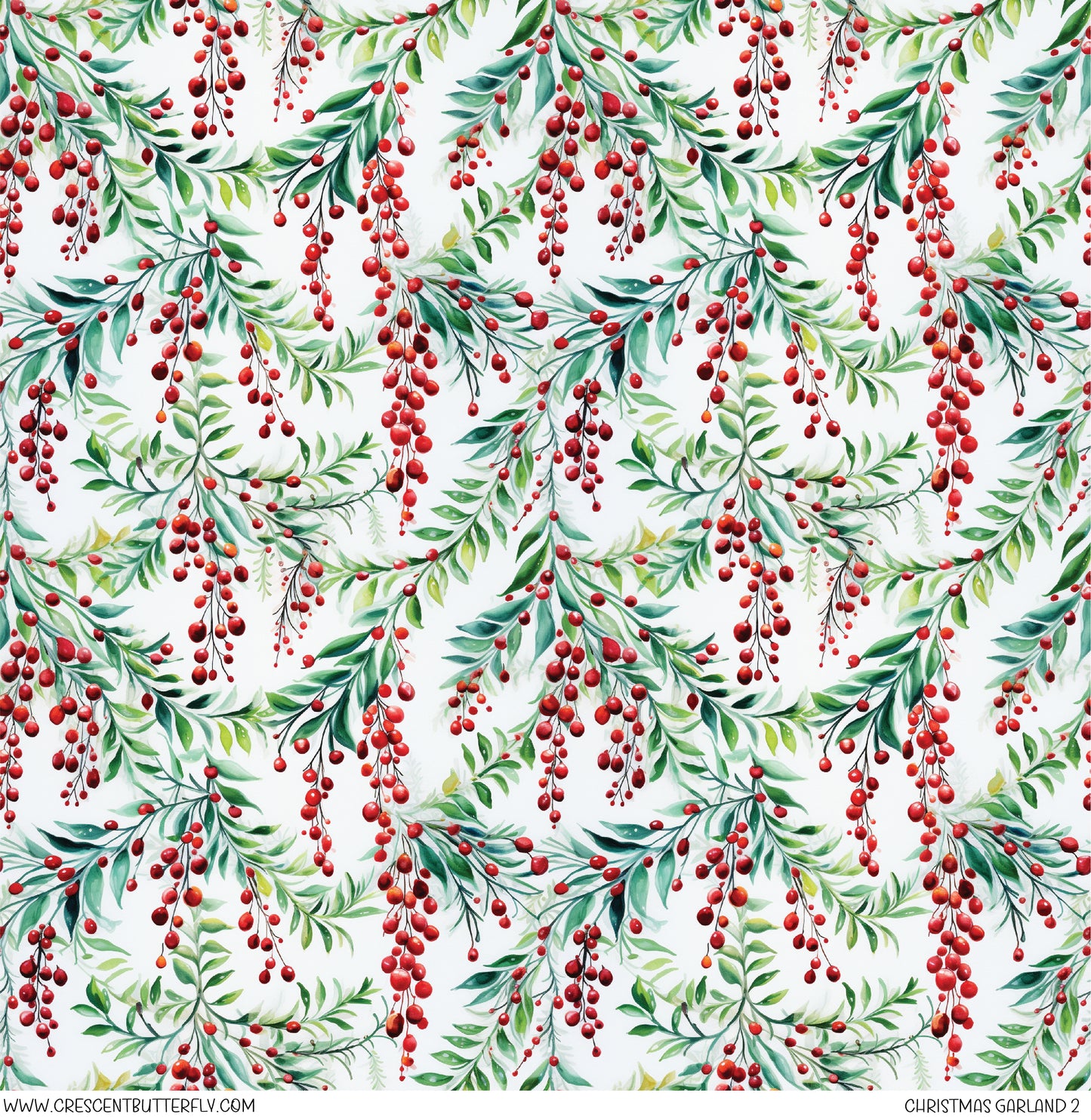 Christmas Garland 2 Printed Vinyl Sheet/Wrap