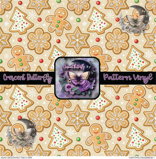 Christmas Gingerbread 1 Printed Vinyl Sheet/Wrap
