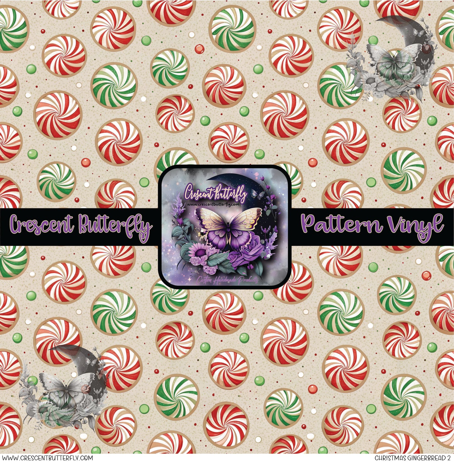 Christmas Gingerbread 2 Printed Vinyl Sheet/Wrap