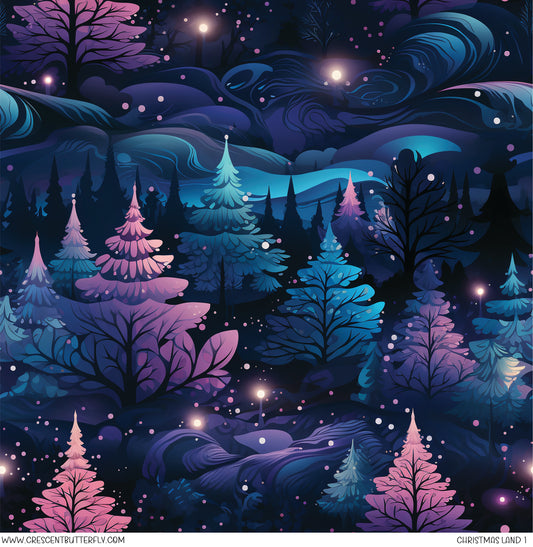 Christmas Land 1 Printed Vinyl Sheet/Wrap