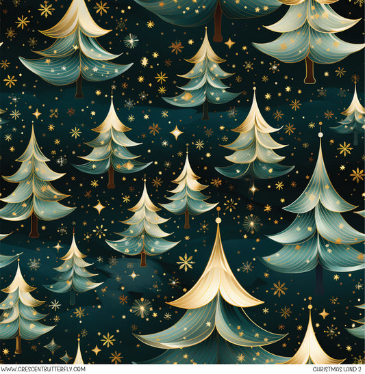 Christmas Land 2 Printed Vinyl Sheet/Wrap