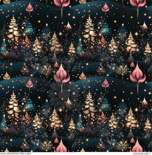 Christmas Land 3 Printed Vinyl Sheet/Wrap