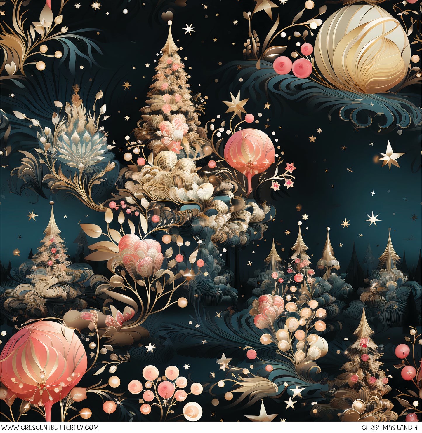 Christmas Land 4 Printed Vinyl Sheet/Wrap