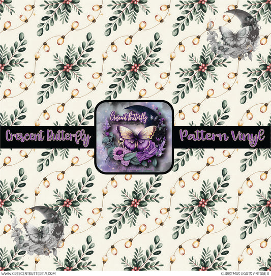 Christmas Lights Vintage 8 Printed Vinyl Sheet/Wrap