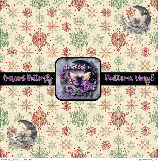 Christmas Paper 11 Printed Vinyl Sheet/Wrap