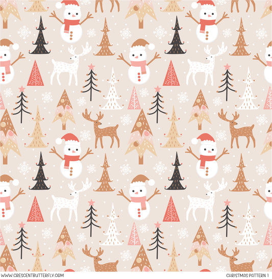 Christmas Pattern 1 Vinyl Sheet/Wrap