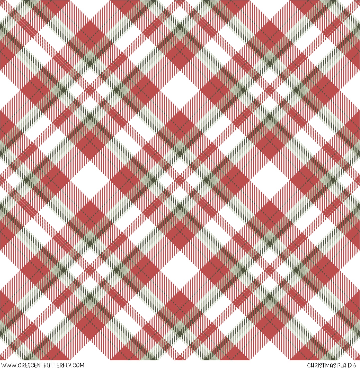 Christmas Plaid 6 Printed Vinyl Sheet/Wrap