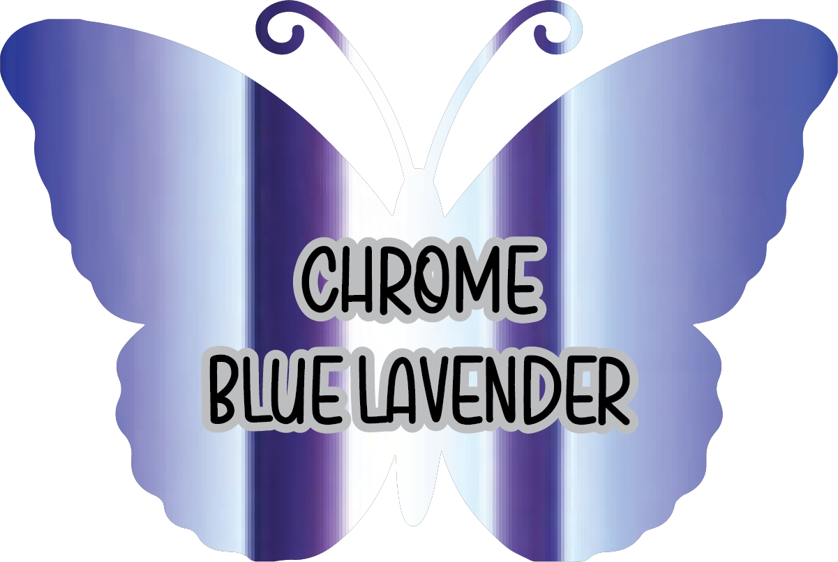 Chrome Blue Lavender Pre-Cut Pinstripe Vinyl Sheet