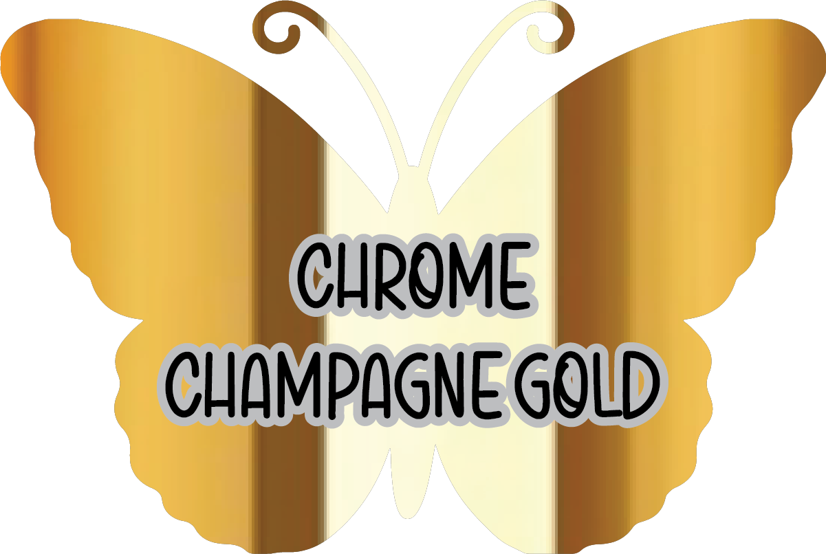 Chrome Champagne Gold Pre-Cut Pinstripe Vinyl Sheet