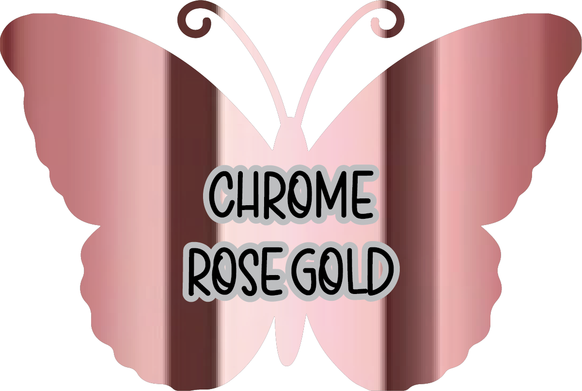 Chrome Rose Gold Pre-Cut Pinstripe Vinyl Sheet