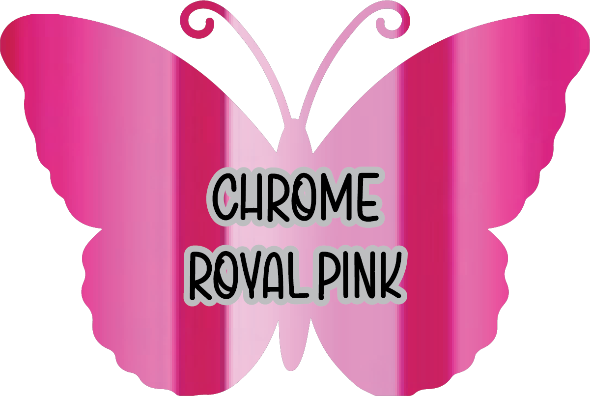 Chrome Royal Pink Pre-Cut Pinstripe Vinyl Sheet
