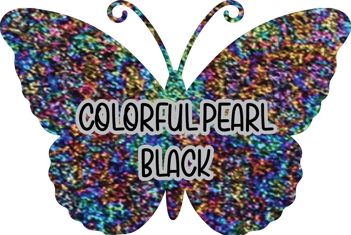 Colorful Pearl Black Pre-Cut Pinstripe Vinyl Sheet