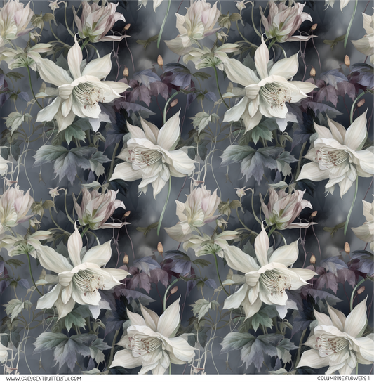 Columbine Flowers 1 Pattern Vinyl Sheet/Wrap