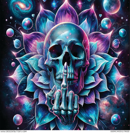 Cosmic Middle Finger Printed Vinyl Sheet/Wrap