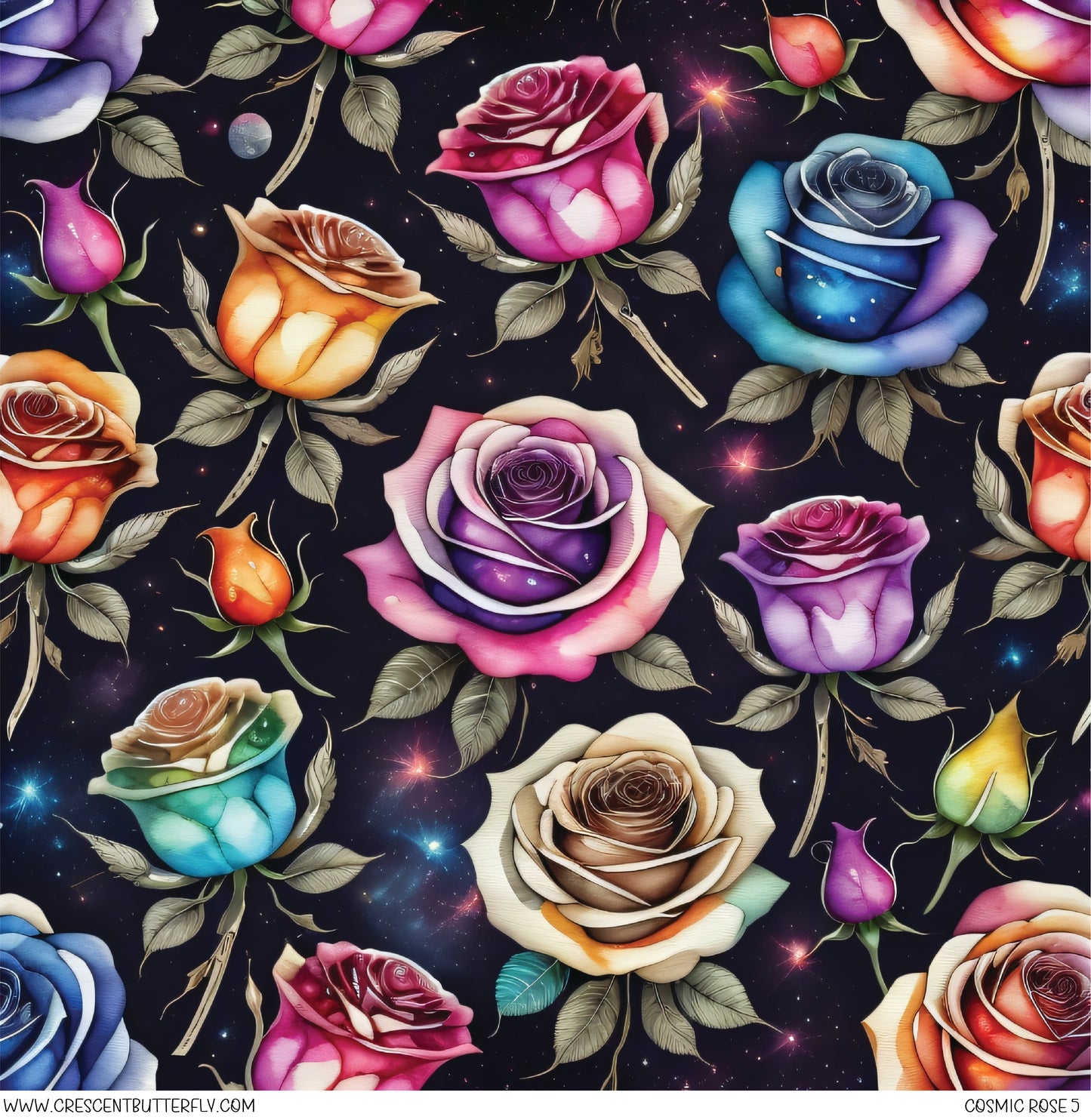 Cosmic Rose 5 Printed Vinyl Sheet/Wrap