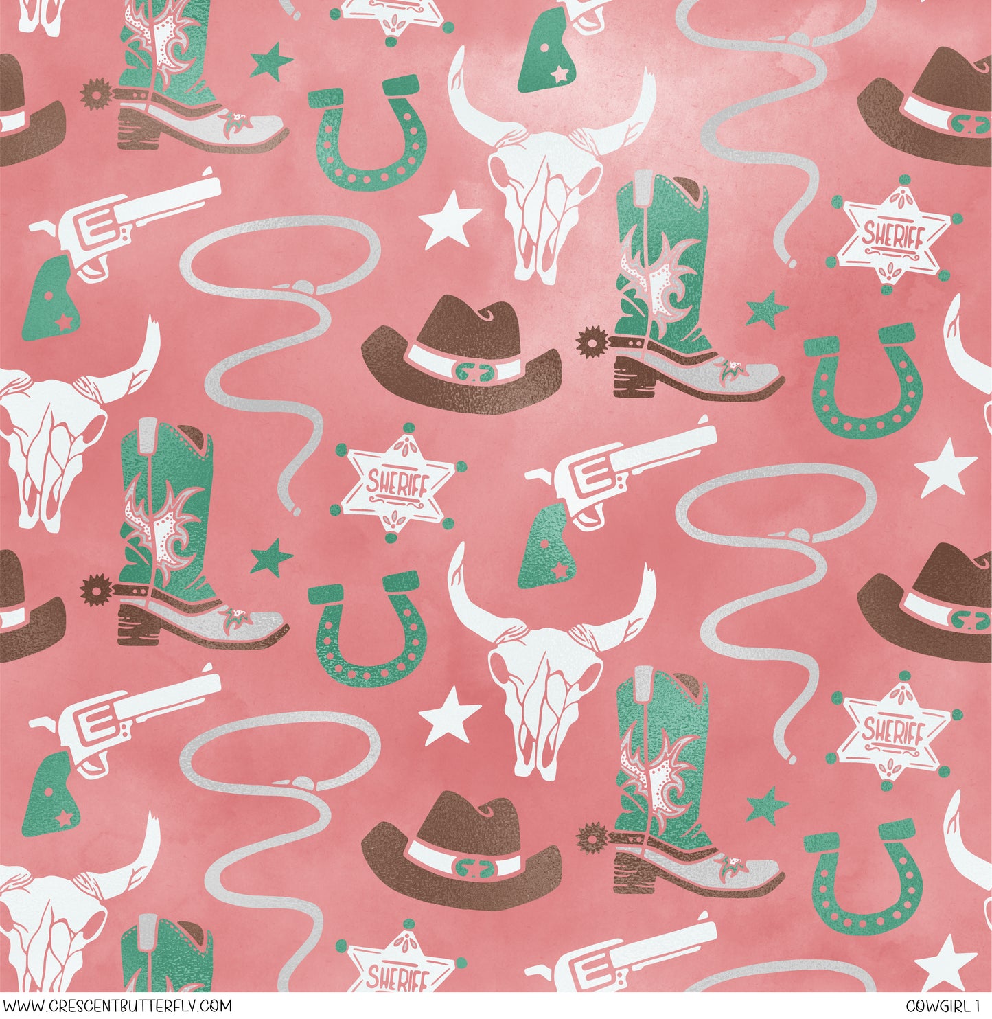 Cowgirl 1 Printed Vinyl Sheet/Wrap