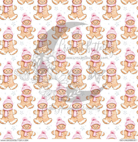 Cozy Gingerbread 1 Printed Vinyl Sheet/Wrap