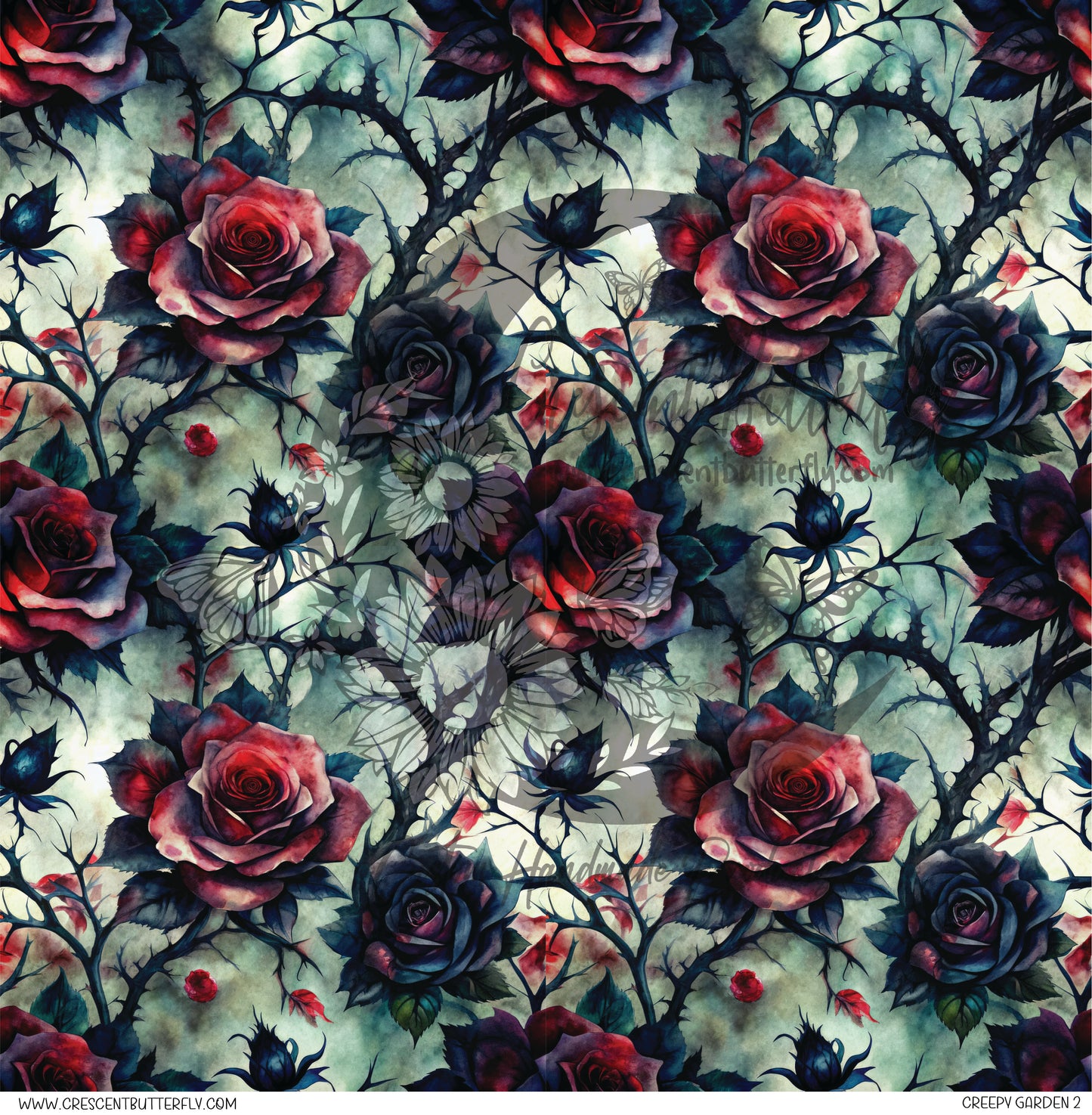 Creepy Garden 2 Printed Vinyl Sheet/Wrap