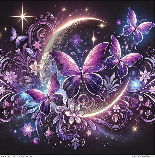 Crescent Butterfly 1 Printed Vinyl Sheet/Wrap