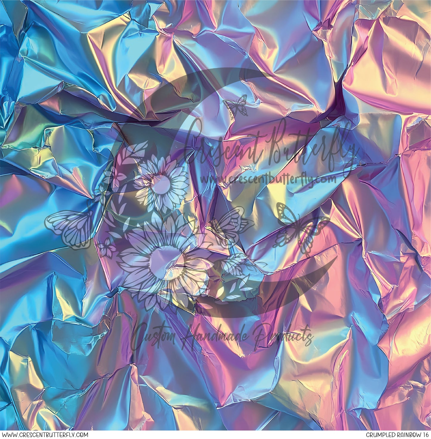 Crumpled Rainbow 16 Printed Vinyl Sheet/Wrap