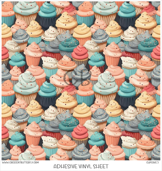 Cupcake 5 Printed Vinyl Sheet/Wrap