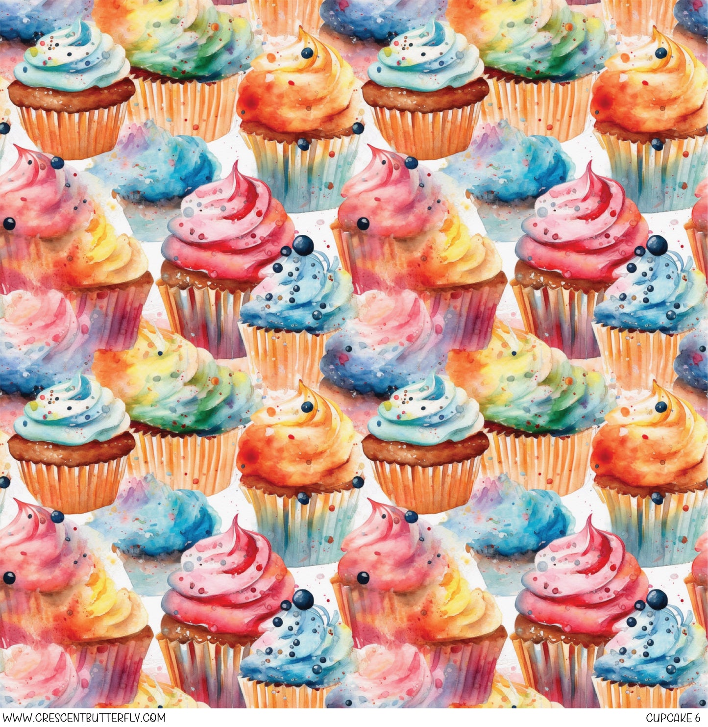 Cupcake 6 Printed Vinyl Sheet/Wrap