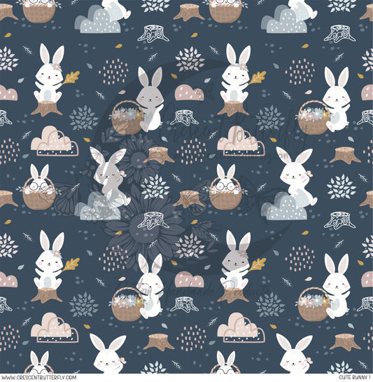 Cute Bunny 1 Printed Vinyl Sheet/Wrap