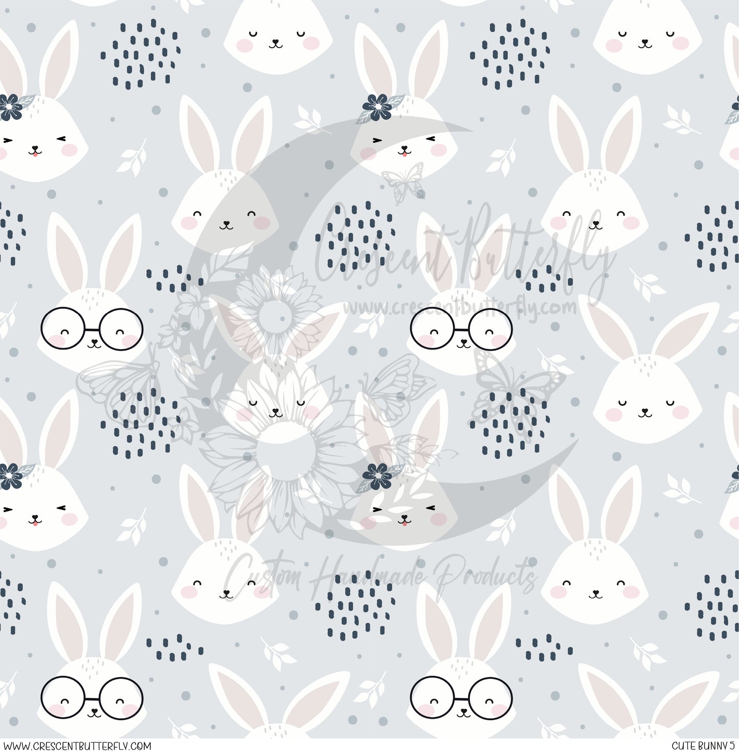 Cute Bunny 5 Printed Vinyl Sheet/Wrap