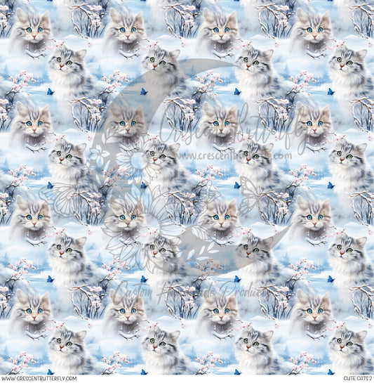 Cute Cats 2 Printed Vinyl Sheet/Wrap