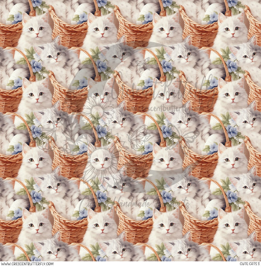 Cute Cats 3 Printed Vinyl Sheet/Wrap