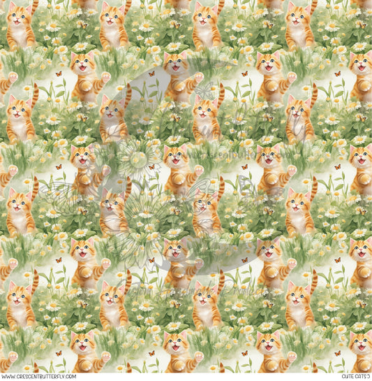 Cute Cats 5 Printed Vinyl Sheet/Wrap