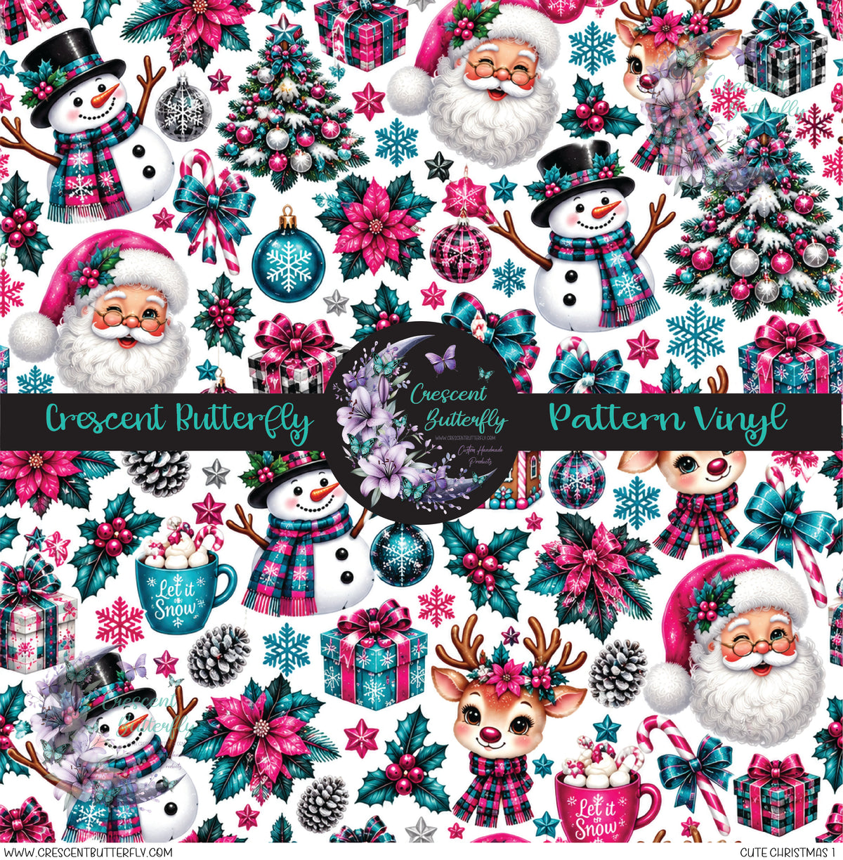 Cute Christmas 1 Printed Vinyl Sheet/Wrap